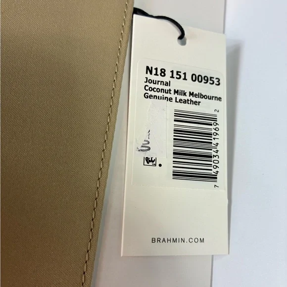 Brahmin Coconut Milk Melbourne Croc Embossed Leather Journal Notebook - NWT - Picture 5 of 5